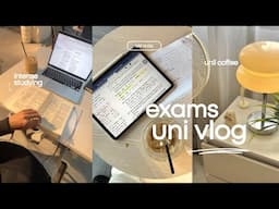 UNI VLOG • exam week season 📑 waking up at 5am, lots of studying and cafe’s