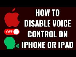 How to Disable Voice Control on iPhone or iPad