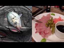 Fishing for Trevally & Lemon Dill Pikopiko Sashimi