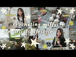 Artist DISASTER: Tote Bags WENT WRONG + Crocheting Miffys! | Artist Diaries | Tiffany Weng
