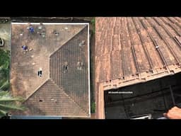 truss roof fabrication/ഓടിന്റെ ഉള്ളിൽ മരപ്പട്ടി വന്നപ്പോൾ നങ്ങൾ ഇങ്ങനെ ചെയ്തു!!
