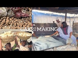 HOW TO MAKE GARRI FROM SCRATCH | STEP BY STEP PROCESS ON HOW GARRI IS MADE | Village Vlog