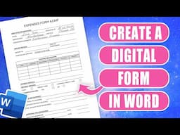 How to Create a Fillable Expense Report Form in Microsoft Word – Step by Step Tutorial