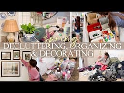 CLEANING, ORGANIZING & HOME DECORATING! ✨ Cleaning motivation, declutter & TRYING to get organized!