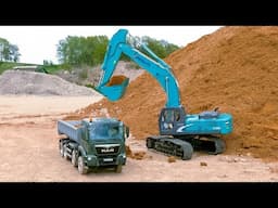 FANTASTIC RC TRUCKS, RC MACHINES IN ACTION!! RC EXCAVATOR, RC DOZER RC WHEEL LOADER RC KABOLITE K350