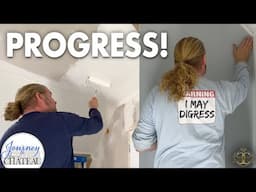 Paint and Wallpaper Goes Up! PROGRESS in the Chateau Cottage RENOVATION