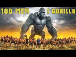 100 Men vs 1 Gorilla: Who Would Win? | Epic Showdown of Strength vs Strategy