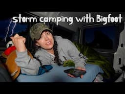 Creepy Thunderstorm Truck Camping in Bigfoot-Spotted Wilderness