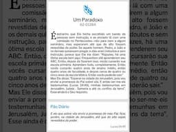 Pão Diário: Um Paradoxo - WMB