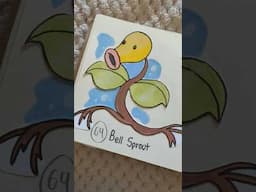 Drawing Bell sprout, Weeping bell and Victory Bell from #pokemon