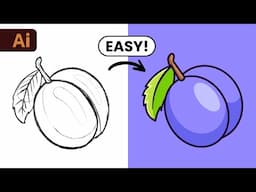 How to Create a Plum Illustration | Sketch to Vector in Adobe Illustrator
