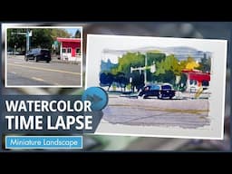 Watercolor Mini Time Lapse - Car on Street