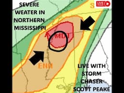 Severe Storms and Possible Tornadoes in North Central Mississippi