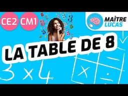 La table de 8 CE2 - CM1 - Cycle 2 et 3 - Maths - Mathématiques - Calcul