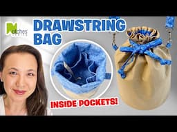 Holly Round Drawstring Bag | DIY Lined Crossbody Bucket Bag