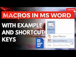 What are Macros in MS Word? | How to Create & Record Macros in Microsoft Word (Step-by-Step Guide)