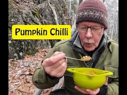 Pumpkin Chili Cooked Over a Wood Stove