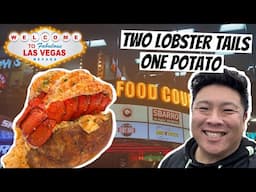 I tried the $55 Twin Lobster Tail Baked Potato in Las Vegas (in a food court)