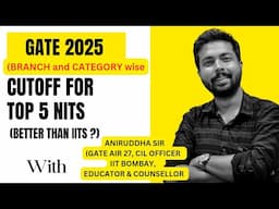 NIT M.Tech Cutoff (2024-2025) : Category wise and branch wise cutoff for top 5 NITs #gate2025 #nit