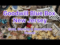 Goodwill BlueBox Unboxing Gold Sterling & Gems Found #vintage #jewelry