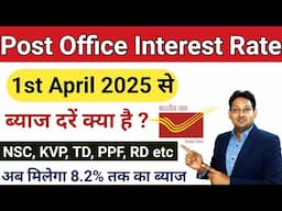 Post Office Latest Interest Rate from April 2025 | Post Office Fixed Deposit Interest Rate