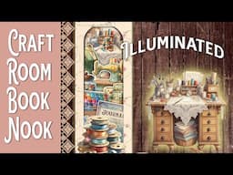 Craft Room Book Nook, 3D Papercraft, Junk Journaling Tutorial