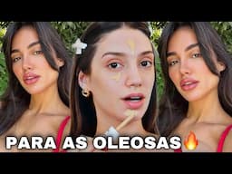 Pele sequinha o dia TODO! Make dia a dia para peles oleosas *vai durar o dia todo*