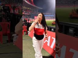 Respect For Preity Zinta Giving Flying Kiss and Tshirts To Fans 😍 #preityzinta #msdhoni #viratkohli
