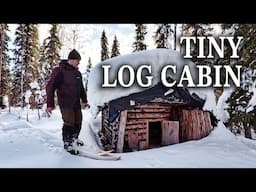 24 Hours in a Snow-Covered Log Cabin
