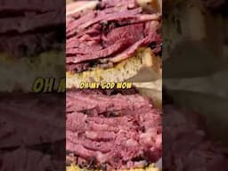 Trying Katz’s Deli’s Famous Pastrami Sandwich! 🥪 #nycfood #pastrami #food