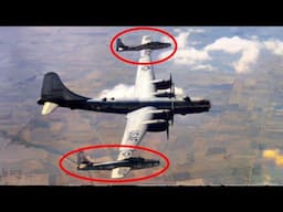A Bomber with Fighter Jets Stuck on Its Wings