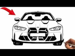 How to Draw a BMW M4 - Easy Car Drawing Tutorial for Beginners