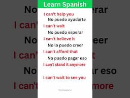 Learn Spanish Fast #shorts