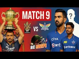 Match 9 - Royal Challengers Bengaluru 🆚 Lucknow Super Giants | Real Cricket Swipe Auction Mode