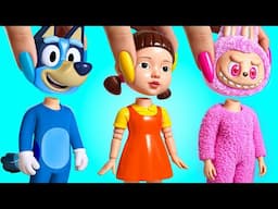 Bluey vs Labubu in Squid Game! How to Become a Labubu?