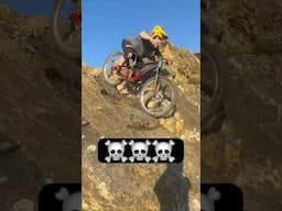 RIDING OFF A CLIFF! ☠️☠️ #bicycle #mtb #biking #emtb #fail