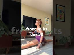 day 38 of getting my front splits #splitschallenge #frontsplits #flexibilitychallenge