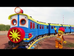🛑 Thief Lego Try To Crash the TRAIN - Funny Train Cartoon Videos - Choo choo Train kids videos