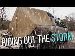 Truck Camping in a Thunderstorm with my Dog
