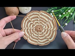 Gorgeous Crocheted Easy Knitted Coaster Soufflé Making🧶#crochet #knitting #diy #handmade #keşfet