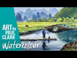 How to Paint a River Scene in Vietnam in Watercolour