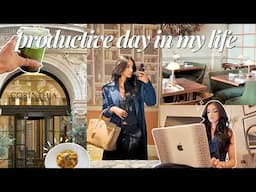 PRODUCTIVE day in my life | stepping outside of my comfort zone, london day out, aesthetic cafe work