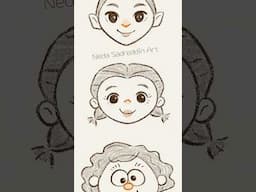 Draw A Cute Girl #cartoonfacetutorial #howtodrawaface #cuteart #cartooncharacter