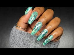 JADE MARBLE NAILS | Gel X | NAIL ART TUTORIAL 💚