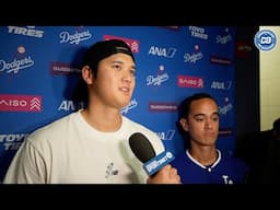 Dodgers postgame: Shohei Ohtani discusses 1st home run and sleeping less since becoming a father