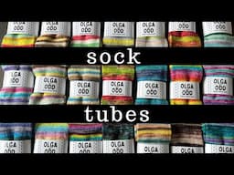 Cranked sock tubes in every colour! Plus more self striping prep