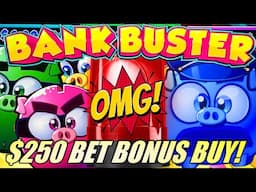 🚨$250 BET BONUS BUY! WAS I NUTS? 😜 BLUE COP TRIGGERED! BANK BUSTER Slot Machine (ARISTOCRAT)