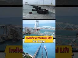 New Pamban Bridge Rameshwaram | India's First Vertical Lift Sea Bridge | Train to Rameshwaram #short