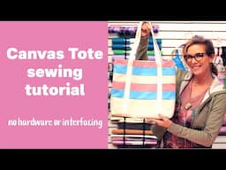 Striped Canvas Tote sewing tutorial