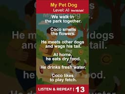 English listening: My Pet Dog #englishlistening #englishspeaking